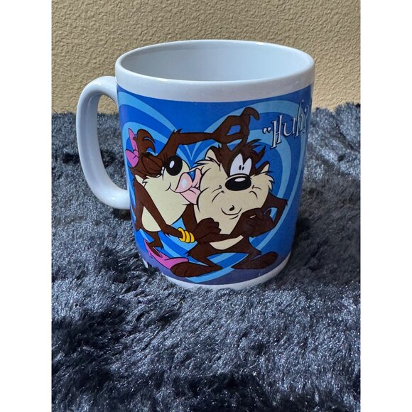 Warner Bros.Looney Tunes Taz & She-Devil "Ladies Man" Ceramic Mug OverSized 1996 - Picture 2 of 6